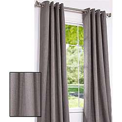Dark Grey Cotton Linen 96 inch Grommet Curtain Panel  