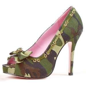  Lets Party By Leg Avenue Army Adult Shoes / Green   Size 