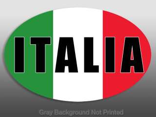 ITALIA OVAL Sticker  italian stickers flag decal colors  