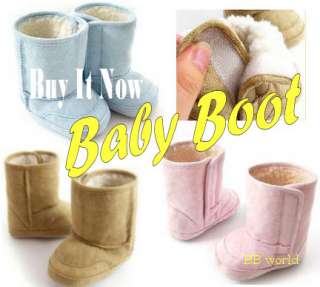 Infant Baby Winter Boots Boy Girls Toddler Fur Shoes  