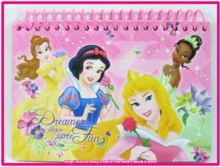 Disney Princess Autograph Book   Belle Snow White Auora Tiana New Free 