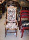 Maple Sewing Rocker Rocking Chair pink blue flower tapestry
