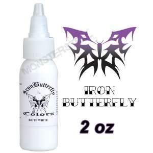  Iron Butterfly Tattoo Ink 2 OZ PURE WHITE Pigment New 