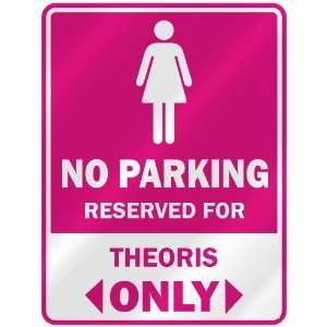  NO PARKING  RESERVED FOR THEORIS ONLY  PARKING SIGN NAME 