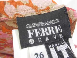 GIANFRANCO FERRE JEANS Multicolor Floral Print Skirt 26  