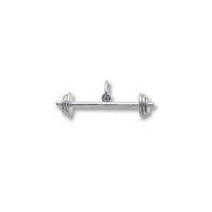  Barbell Charm   10k Yellow Gold Jewelry