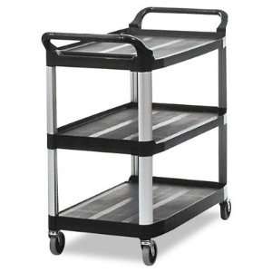  Open Sided Utility Cart, 37 13/16 High, Black Office 