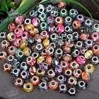WHOLESALE 100X MIX SHELL RESIN BIG HOLE BEAD FIT CHARM