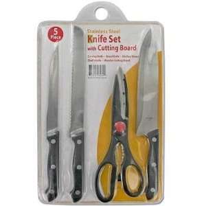  Cutting Board and Knives Set Case Pack 12 