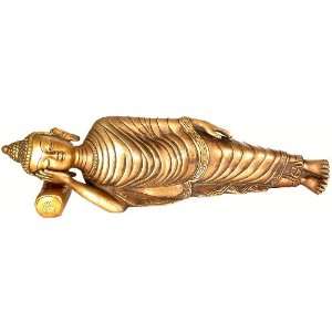 Calmly, Peacefully and Restfully.   Brass Sculpture  