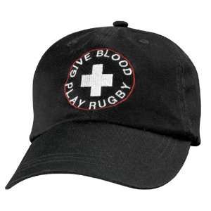  GIVE BLOOD PLAY RUGBY BASEBALL CAP