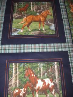 MUSTANG~APPALOSA HORSE PILLOW SQUARES FABRIC~SEW~QUILT  