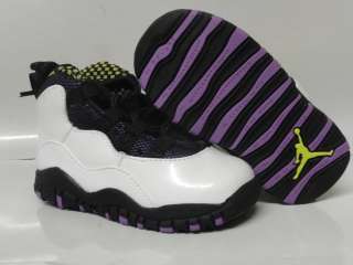 Nike Air Jordan 10 White Violet Purple Sneakers Infant Toddler Size 5 