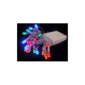  Set of 10 Battery Operated Multi LED Wide Angle Christmas 