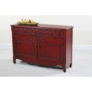  Rachel Distressed Red Cupboard (Crimson) (35H x 52W x 15 