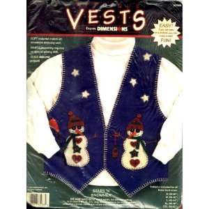  Dimensions Applique Vests Stars N Snowmen Kit Arts 