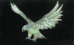 NEW Lacquer Art Eagle MOP inlay Picture Lacquerware 19  