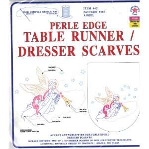  Jack Dempsey Perle Edge Table Runner / Dresser Scarves 