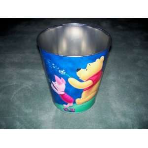  Winnie the Pooh Childrens Trash Can. Blue Can with Pooh 