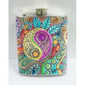 Hippie Art 7 oz Stanless Steel Flask