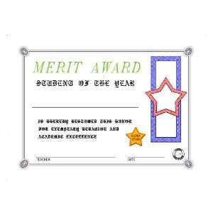  Student of the Year Award Certificate