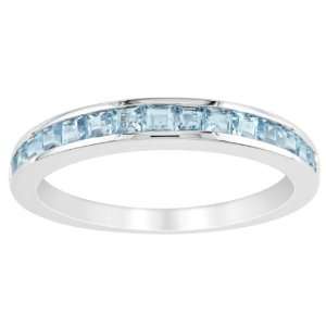    Sterling Silver 1 CT TGW Sky Blue Topaz Eternity Ring Jewelry