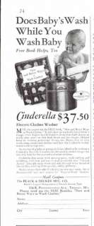1931 Black & Decker Cinderella clothes washer AD.  