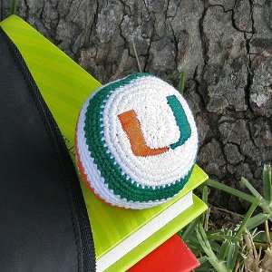 Miami Hurricanes Team Logo Crocheted Hacky Sack Footbag  