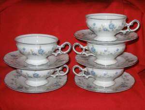 Mikasa Rose Melody 9333 Cup & Saucer Sets 10 pc LOT  