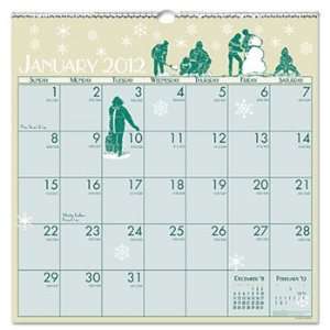    Illustrated Monthly Wall Calendar, 12 x 12, 2012 Electronics