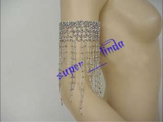 Hot1 Pair Belly Dance Arm Bracelet wt elastic Silver  