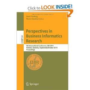 Perspectives in Business Informatics Research 9th International 