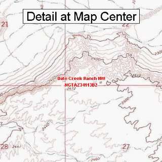   Quadrangle Map   Date Creek Ranch NW, Arizona (Folded/Waterproof