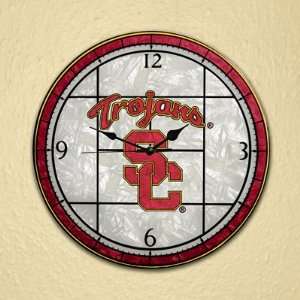  NCAA Southern California Trojans Stained Glass Wall Clock 