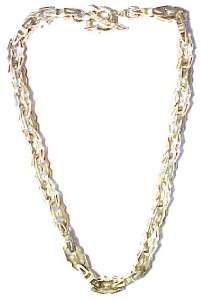 Large Chunky Link Sterling Silver Unisex Chain Necklace 21 1/2 x 1/2