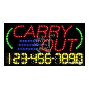  Carry Out LED Business Sign 17 Tall x 32 Wide x 1 Deep 