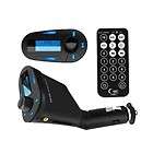    SD Card Player With Audio FM Transmitter Remote Control Blue LCD