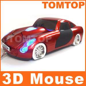New 800dpi 3D Car Shape Optical USB PC Laptop Mouse Red  