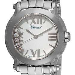 Chopard 278509 3002 Womens Happy Sport Stainless Diamond Watch 