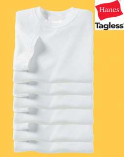   Hanes TAGLESS T Shirt 5250 Plain White S XL Lot Wholesale Bulk  