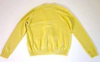 Nwt RALPH LAUREN Rugby Yellow Cashmere Cardigan Sweater XL  