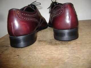 FLORSHEIM MENS BURGUNDY WING TIP OXFORD Shoe 10 D USA  