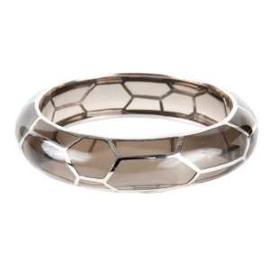 Sean Hill Sterling Silver & Smokey Topaz Wide Bangle