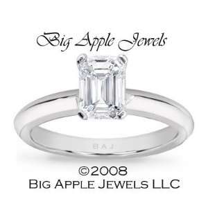  1.07 ct Emerald Cut Diamond Engagement Ring H VS 2 14K 
