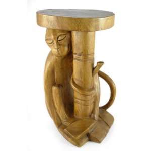 Wood stool, Monkey Love 