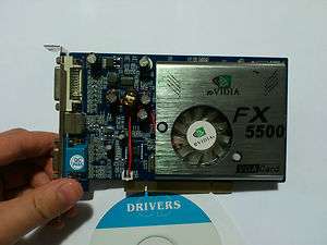 NEW PCI NVidia Geforce FX 5500 256 MB Video Graphic Card VGA DVI TV 