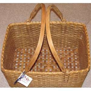   Handwoven Vintage Style Market Basket 18x15x9 