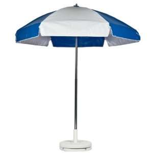  Royal Blue & White Vinyl Aluminum Beach Umbrella 