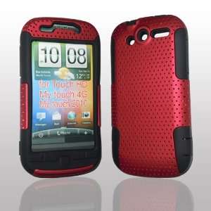  Maroon Mesh Silicone Combo Case for Google My Touch 4G 