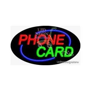 Phone Card Neon Sign 17 inch tall x 30 inch wide x 3.50 inch wide x 3 